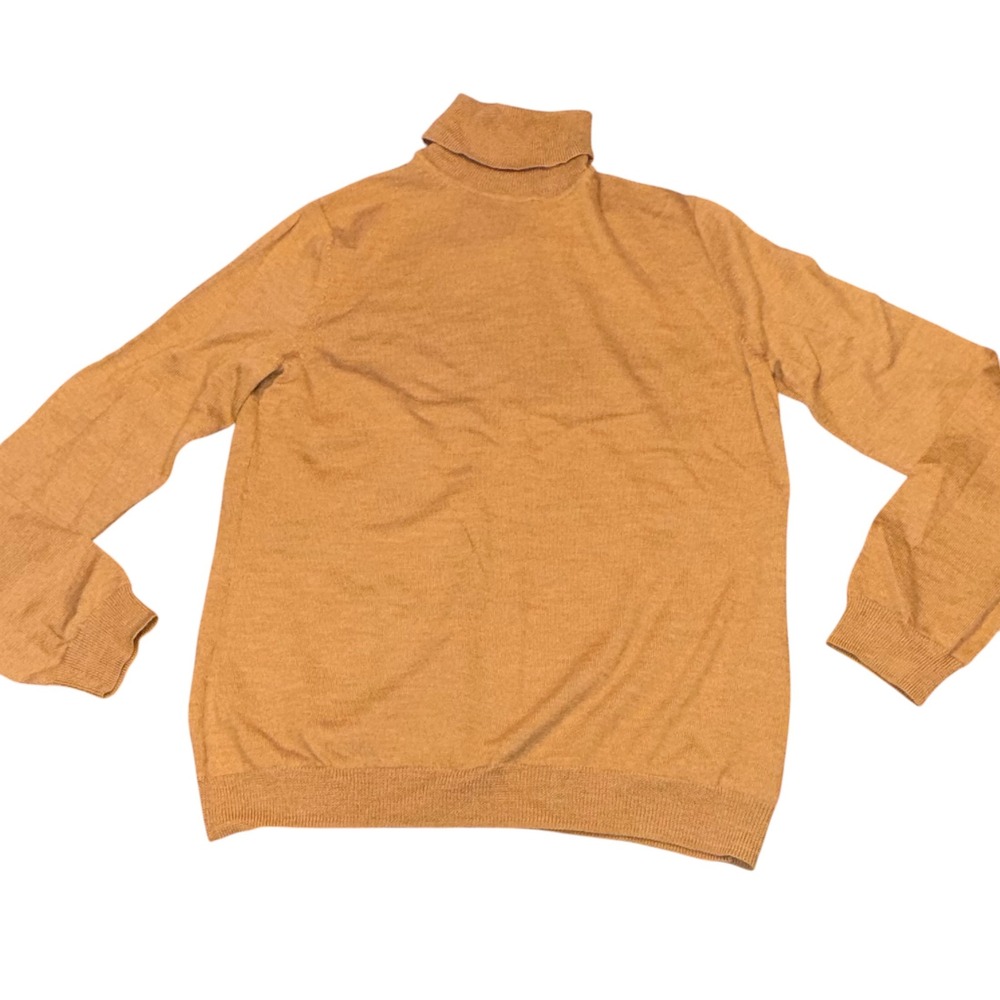 Brooks Brothers Women's Camel Turtleneck Sweater Wool Silk Cashmere Medium Luxry
